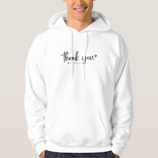  Thank You Heart Hoodie  (Voorkant)