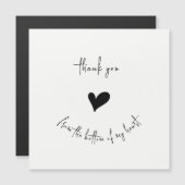 Thank You Heart Minimalist Magnetic Card (Voorkant / Achterkant)