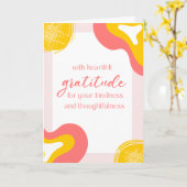 Thank You | Heartfelt Gratitude  Elegant Modern Kaart (Gele Bloem)