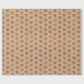 Thank you & hearts in 44langs as BK♡shaped pattern Cadeaupapier (Vlak)