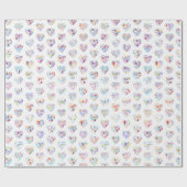 Thank you & hearts in 44langs as DC♡shaped pattern Cadeaupapier (Vlak)