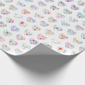 Thank you & hearts in 44langs as DC♡shaped pattern Cadeaupapier (Hoek)