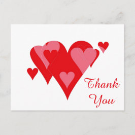 Thank You Hearts van Janz White Briefkaart