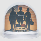 "Thank You, Heroes" First Responder Snow Globe Sneeuwbol (Voorkant)