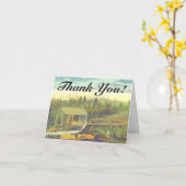 "Thank You!" + Historical Rustic Lumber Mill Kaart (Gele Bloem)