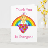 Thank You Hospital Nurse Kaart (Gele Bloem)