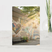 Thank You Humanity Graffiti On Brick Wall Mural Kaart (Voorkant)