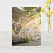 Thank You Humanity Graffiti On Brick Wall Mural Kaart (Gele Bloem)