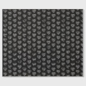 Thank you in 44langs as white heart shaped pattern cadeaupapier (Vlak)