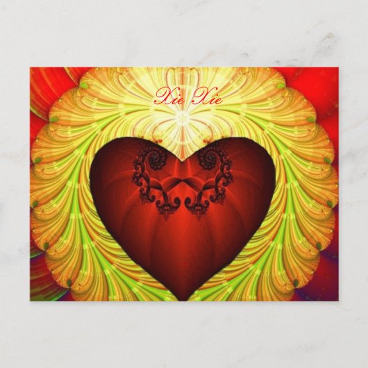 Thank-you in Chinees. Briefkaart (Voorkant)