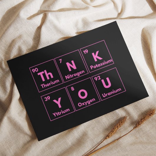 Thank You in Elements: een creatieve en roze Kaart