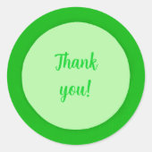 Thank you in Green Circle Stickers (Voorkant)