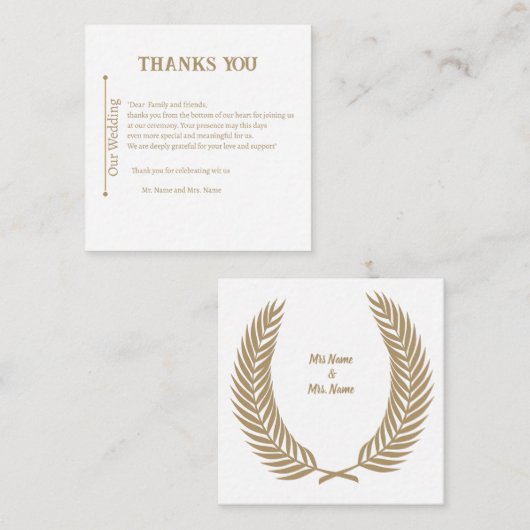 Thank you informatiekaartje (Voorkant / Achterkant)