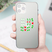 Thank You Irish Shamrock grenst aan rood hart Sticker (Telefoon)