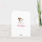 Thank You Jack Russell Terrier Puppy Dog Blank Bedankkaart (Achterkant)