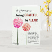 Thank You - JazakAllah with Quranic Verse Kaart (Gele Bloem)