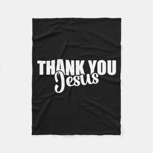 Thank You Jesus Faith Based Christian Bible Gospel Fleece Deken (Voorkant)