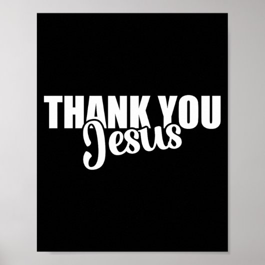 Thank You Jesus Faith Based Christian Bible Gospel Poster (Voorkant)