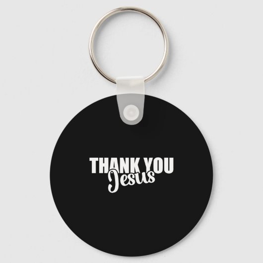 Thank You Jesus Faith Based Christian Bible Gospel Sleutelhanger (Voorkant)
