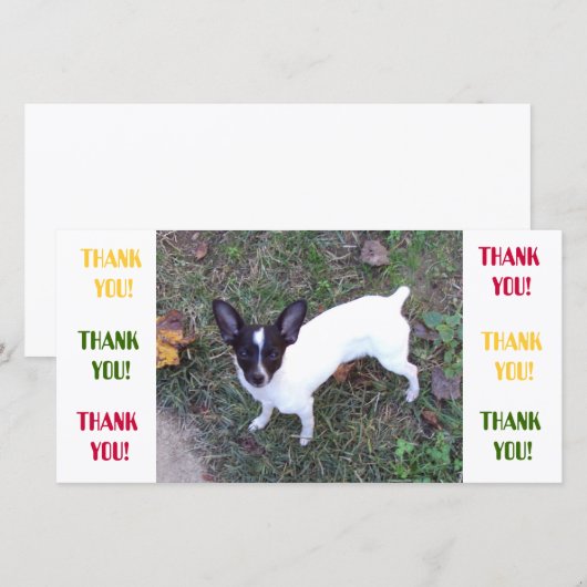 Thank You kaart (Voorkant / Achterkant)