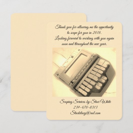 Thank You kaart (Voorkant / Achterkant)