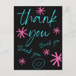 THANK YOU KAART SMILY GEZICHT
