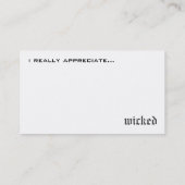 Thank You kaarten Contactkaartje (Achterkant)