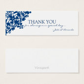 Thank You kaarten | DANK U-whiteblue Mini Visitekaartjes (Voorkant /achterkant)