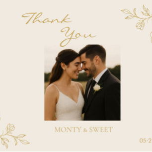 Thank You kaarten   Familie, bedrijf, bruiloft
