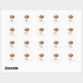 Thank You Kawaii Donut Watercolor Bakery Ronde Sticker (Vel)
