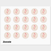 Thank You Kawaii Pink Donut Kraft Bakery Ronde Sticker (Vel)