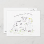 Thank_you_koe Briefkaart (Voorkant / Achterkant)