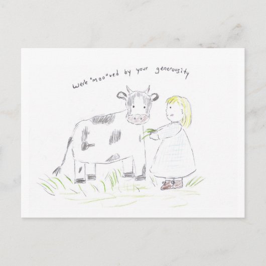 Thank_you_koe Briefkaart (Voorkant)