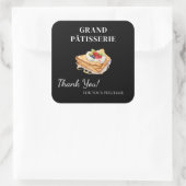 Thank You Label voor Cafe & Bakkerij kleine bedrij (Tas)