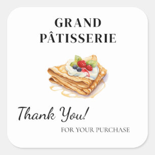 Thank You Label voor Cafe & Bakkerij kleine bedrij