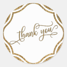 Thank You-lettertype, gouden glitters en versierde