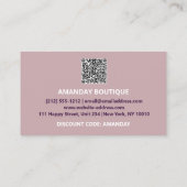 Thank You Logo QRCODE 10% Korting Code Goud Visitekaartje (Achterkant)