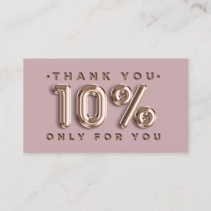 Thank You Logo QRCODE 10% Korting Code Goud Visitekaartje