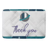 Thank you & Logo white Badmat (Voorkant)