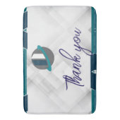 Thank you & Logo white Badmat (Voorkant Verticaal)