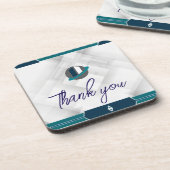 Thank you & Logo white Bier Onderzetter (Linkerzijde)