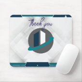 Thank you & Logo white Muismat (Met muis)