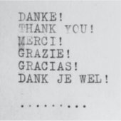 Thank you Many Languages Sticker (Voorkant)