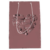 "Thank You" Mauve Gift Bag Medium Cadeauzakje (Voorkant)