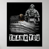 Thank You Memorial Day military flag 4th Of July Poster (Voorkant)