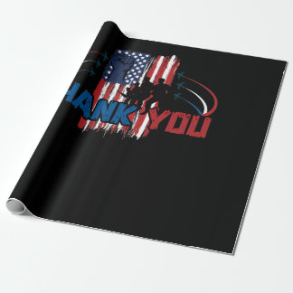 Thank You Memorial Day Partiotic Military Veteran Cadeaupapier