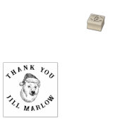 Thank you message customisable with animal  rubberstempel (Gestempeld)