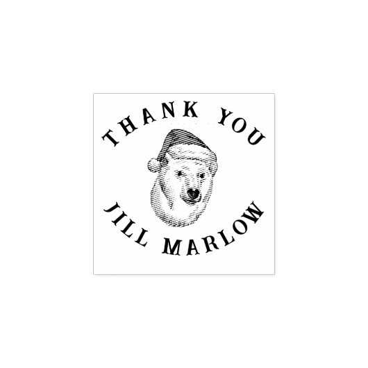Thank you message customisable with animal rubberstempel (Afrduk)