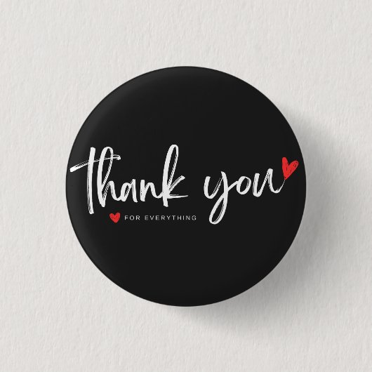 Thank You Minimalist Button Badge (Voorkant)