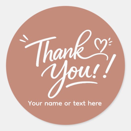Thank you! modern calligraphy Sticker (Voorkant)
